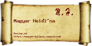 Magyar Heléna névjegykártya